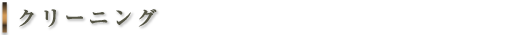 クリーニング