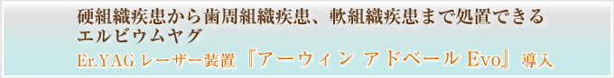 Er. YAGレーザー装置「アーウィン　」