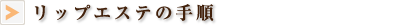 リップエステの手順
