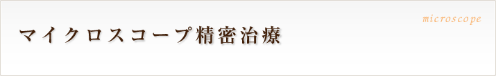 マイクロスコープ精密治療