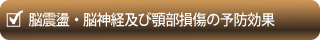 脳震盪・脳神経系及び顎部損傷の予防効果